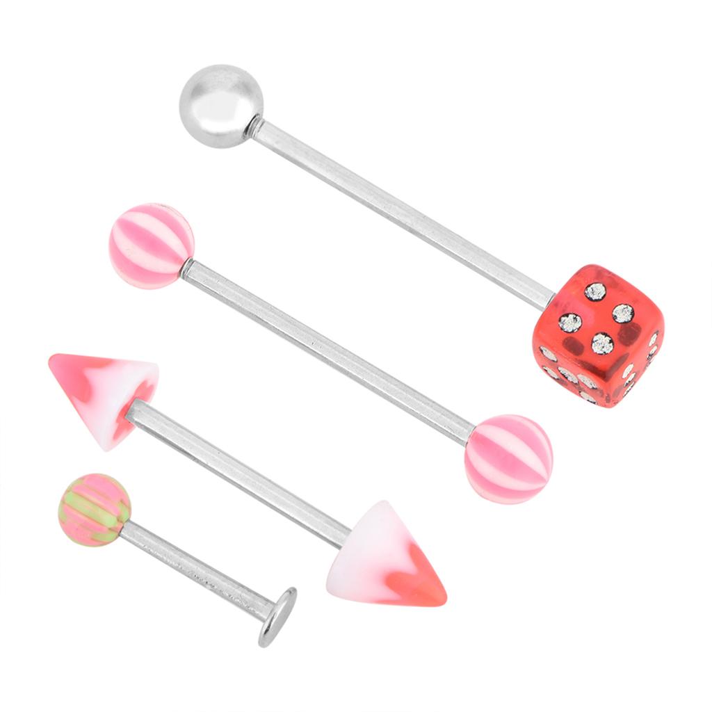 110pcs/set Tongue Nose Belly Button Rings Mixed Stainless Steel Body Piercing Jewelry