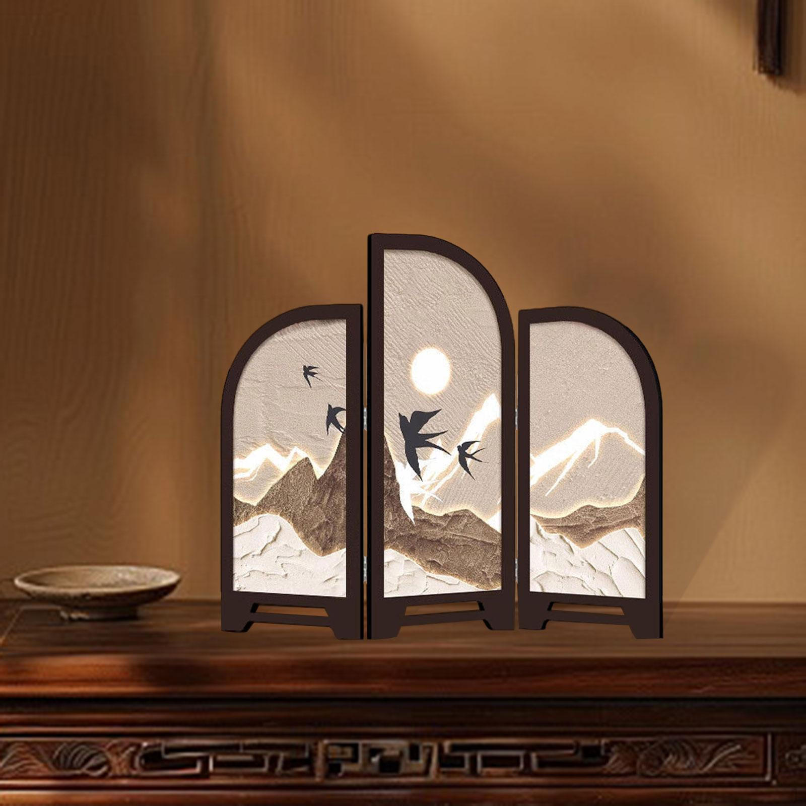 

Компактный складной экран, 3-панельная перегородка для комнаты для жилой зоны и кабинета Style D