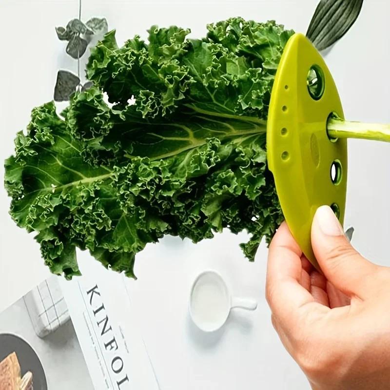 1pc Leaf Peeler, Kitchen Vegetable Leaf Peeler, Kale Beet Kale Thyme Basil Rosemary Plastic Leaf Peeler, Leaf Peeler Tools
