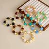 IngeSight.Z 8 Colors Boho Acrylic Irregular Bead Chain Bracelets Women Vintage Geometric Handmade Bangle Couple Jewelry Pulsera