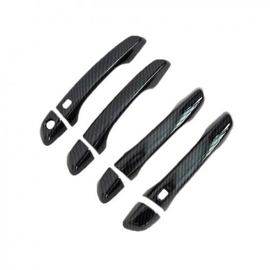 Outside Door Handle Cover Trim Carbon Fiber Style For Hyundai Elantra 2017-2020