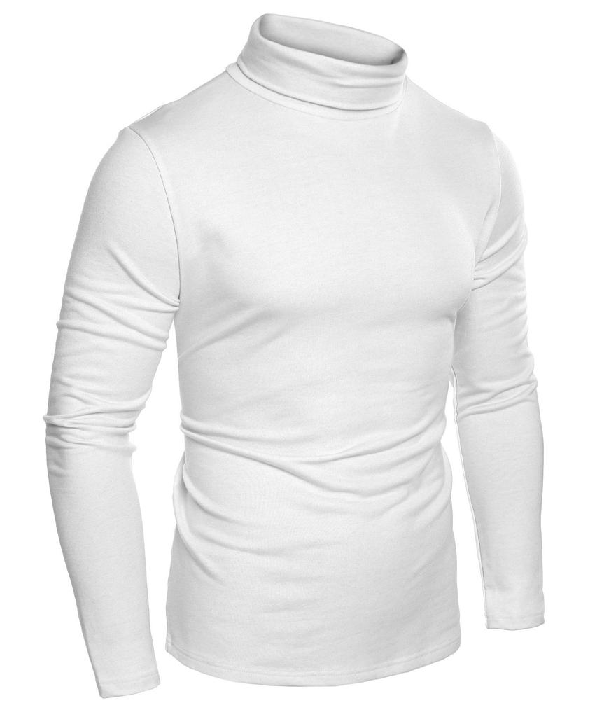 Herren Herbst- und Winter-T-Shirt Einfarbig Langärmeliges Herren-T-Shirt Herren-T-Shirt