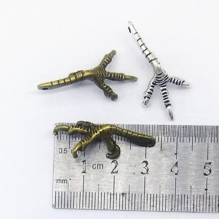 10PCS Retro Bird Claw Pendants Jewelry Making Accessories Alloy Texture Jewelry Pendant Suitable for Jewelry Making