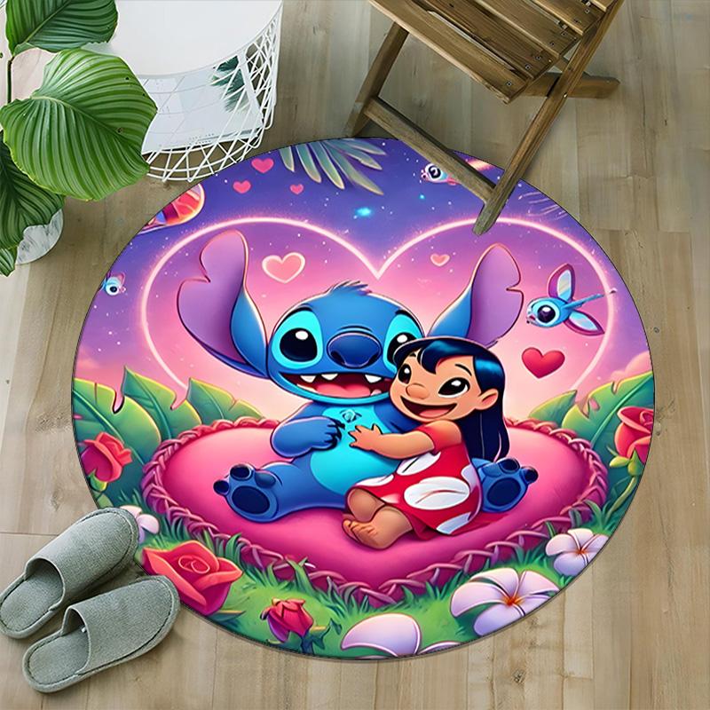 1pc S-Stitch17 Carpet, Round Rug, Comfortable, Suitable for Entryways, Living Rooms, Office, And Bedrooms, Christmas Decoration