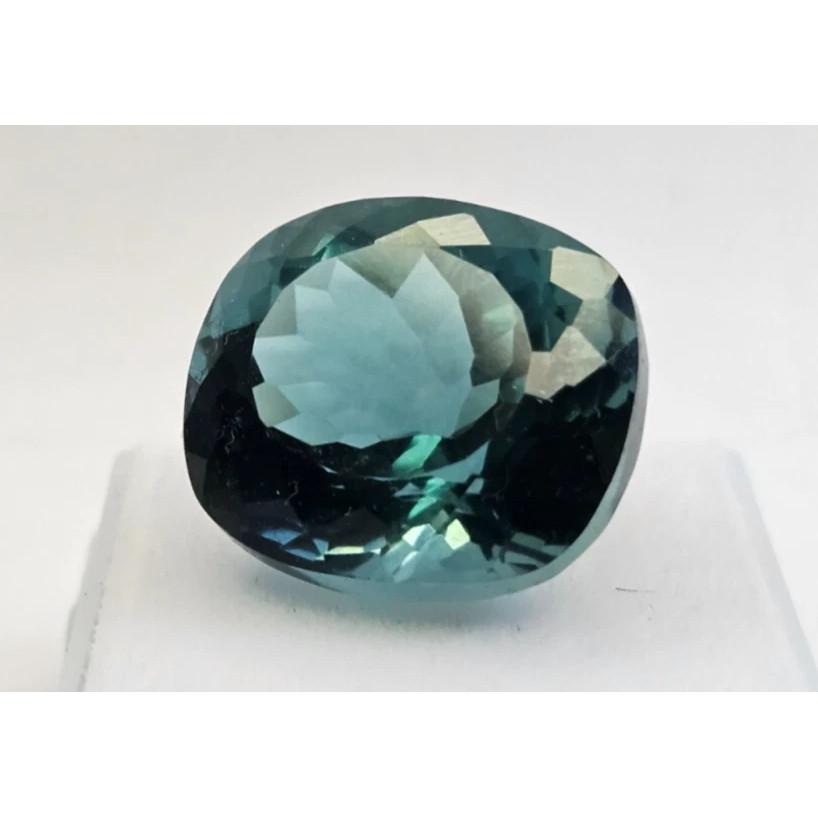 Certified Natural Teal Blue Tourmaline Cushion Cut 35+ Ct Stunning Gemstone