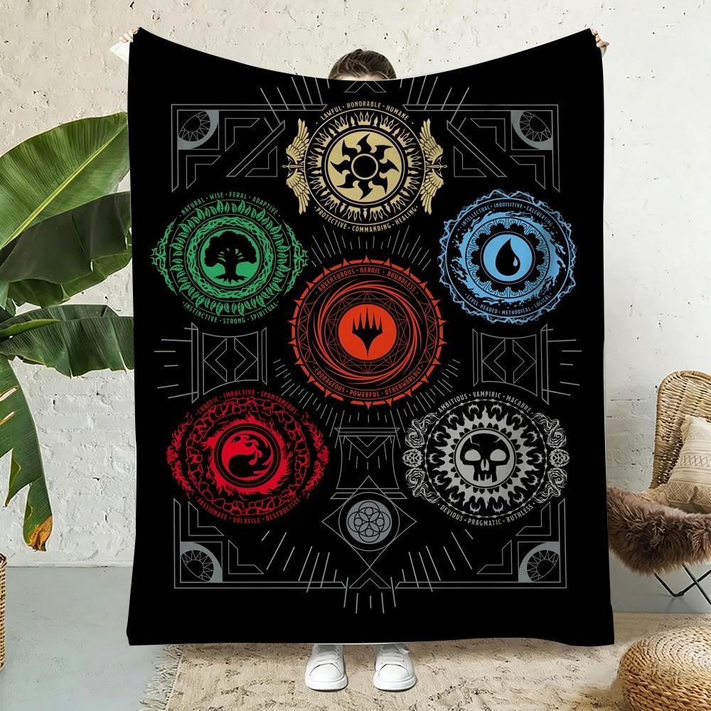 Magic The Gathering Throw Soft Flannel Throw Blanket, Lightweight Breathable Summer Nap Blanket For Sofa Home Travel Cozy Decor
