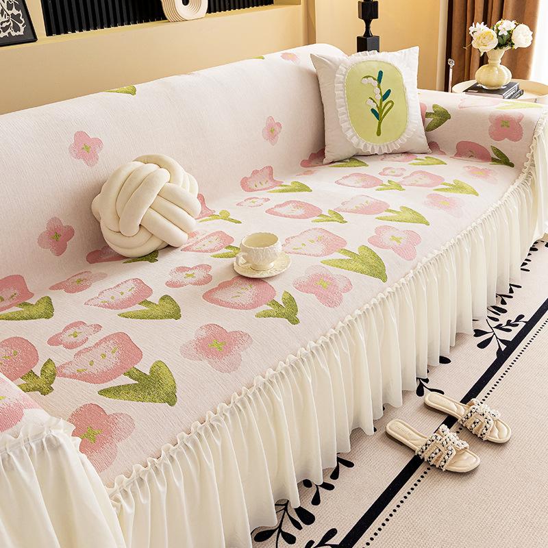 

Всесезонное шенилловое диванное полотенце, целое покрывало для дивана с высококачественной юбкой, французский чехол для дивана 180*230cm