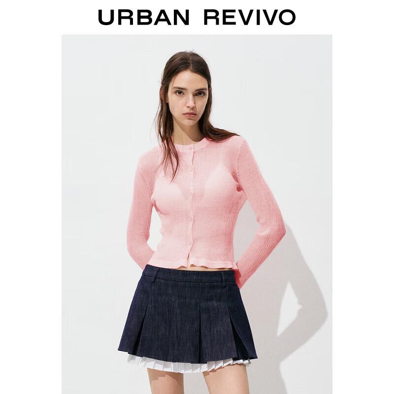 UR 2025 Autumn Women's Slim Fit Knit Cardigan