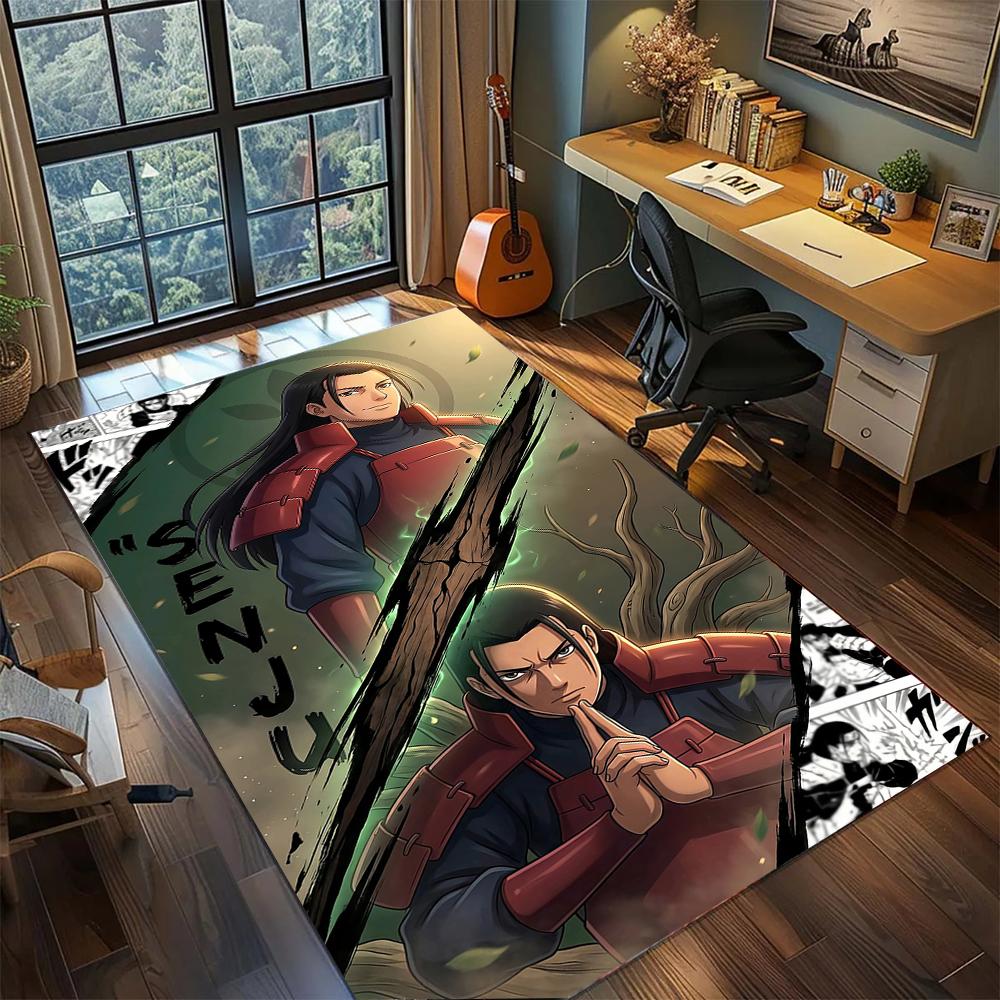 Naruto Hashirama Senju First Hokage Wood Rug Carpet Large Area Rug Non Slip Washable Floor Mat Gamer Room Bedroom Home Decor