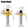 Special 2-piece Woodworking Milling Cutter Set, Puzzle Cutter Floor Cutter Woodworking Cutter 2-piece Set Mortise Cutter