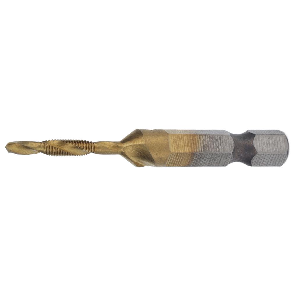 Tap Drill Bits Hex Shank Coated Screw Combination Tapping Bit for Wood