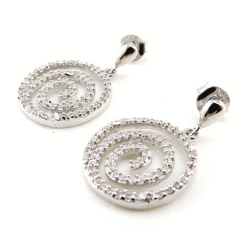 

Les Trésors De Lily [J0187] - Boucles Argent Déesse Blanc argenté (rhodié) - 23x15 mm