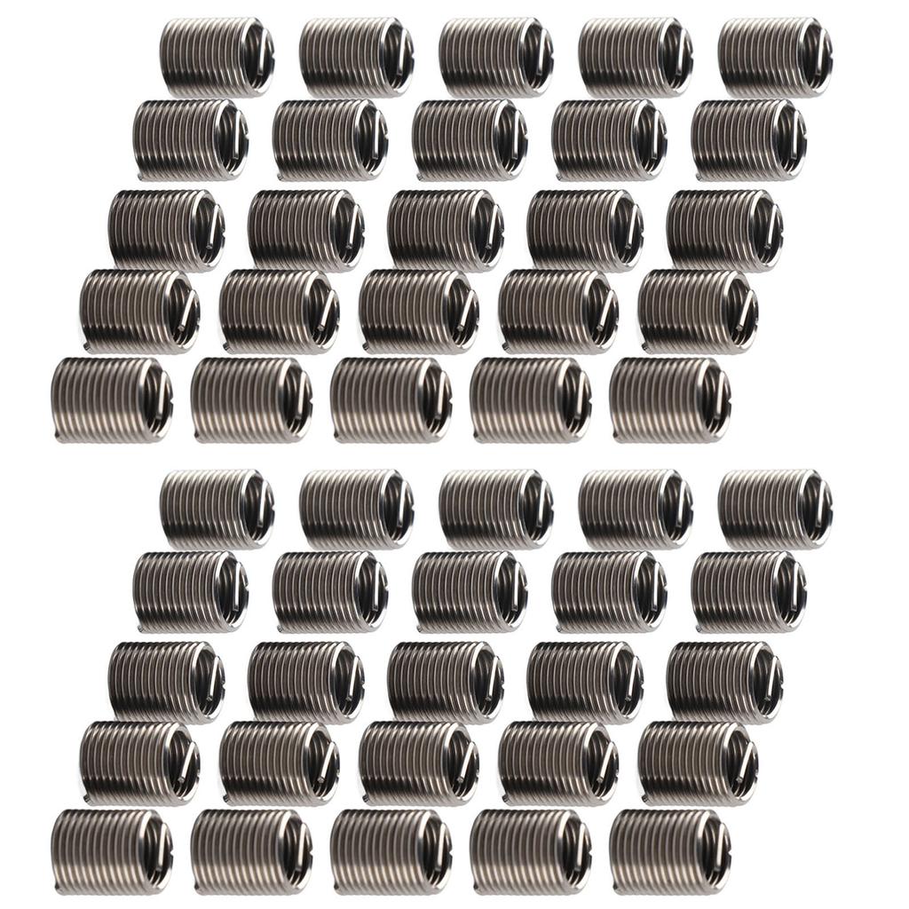 50Pcs Thread Inserts Male Female Reducing Nut Repair Tool Stainless Steel Fastener M10x1.252D