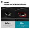 Für Renault Megane 2009 2010 2011 2012 2013 2014 2015 Echter Weicher Kohlefaser Aufkleber LHD RHD Innentürgriff Innenverkleidung