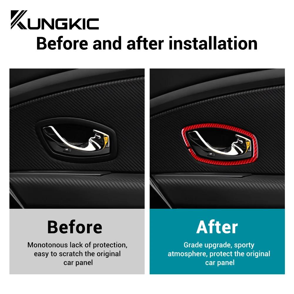 Für Renault Megane 2009 2010 2011 2012 2013 2014 2015 Echter Weicher Kohlefaser Aufkleber LHD RHD Innentürgriff Innenverkleidung