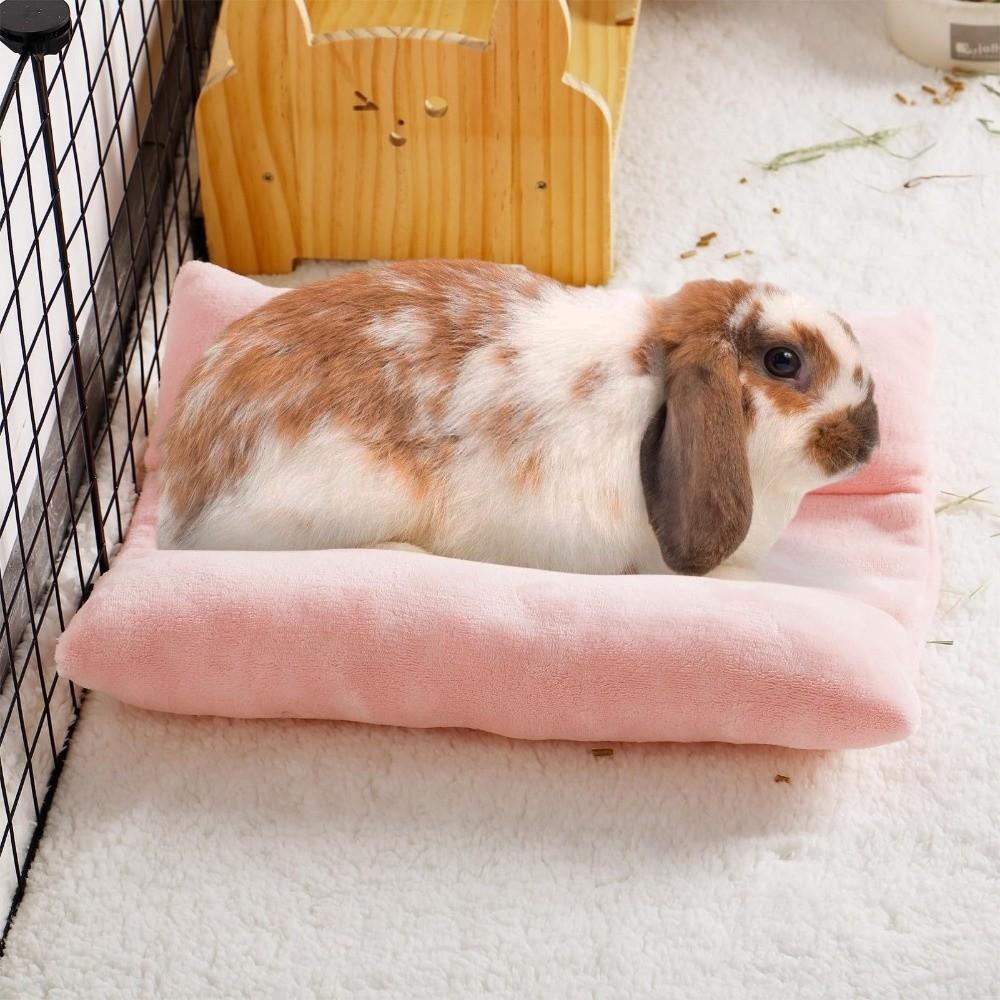 Thickened Rabbit Bed Mat Double-Sided Rabbit Plush Mat Soft Rabbit Cushion  Small Pet