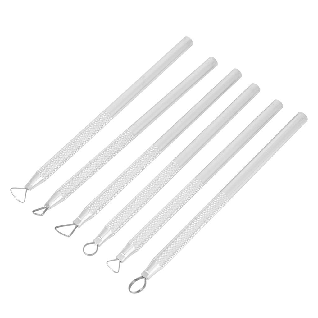 6PcsSet Aluminium Alloy Engraving Carving Scraper Clay Pottery Sculpting Tool Set