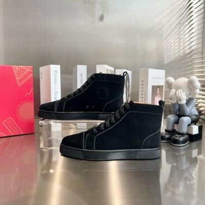 Zapatos de hombre de caña alta con suela roja zapatos casuales de mujer grises de caña alta para pareja zapatillas deportivas de tabla tendencia