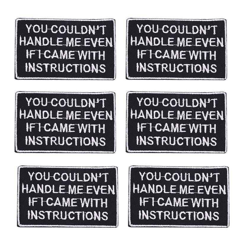 5pcs /Lots Letter Slogan Patch Letter Embroidered Patches Jackets Hats Sew Badges Patch Iron On Patches For Backpack Diy Stickers