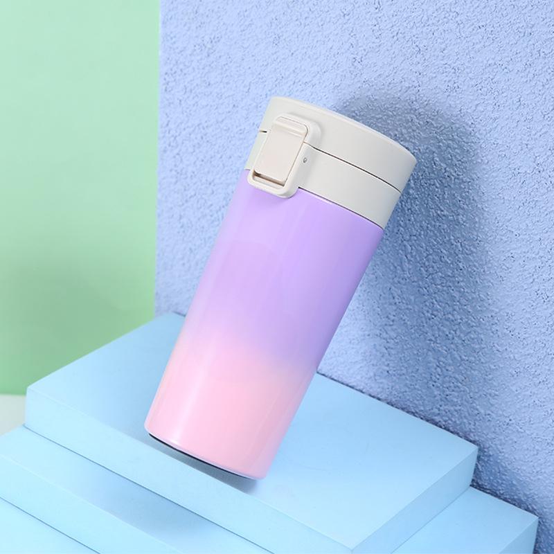 304 Stainless Steel Vacuum Flask Large Capacity Portable Bouncing Cup for Men and Women Outdoor Sports Business Coffee Cup