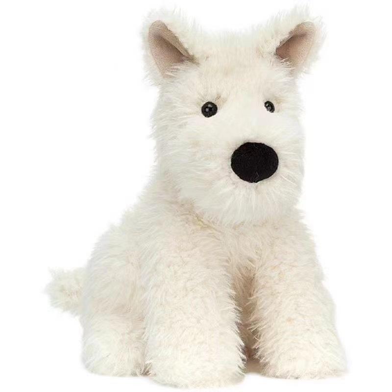White/brown West Highland Terrier Plush Toy Pillow For Sleeping And Cuddling Great Birthday Gift For Boys And Girls