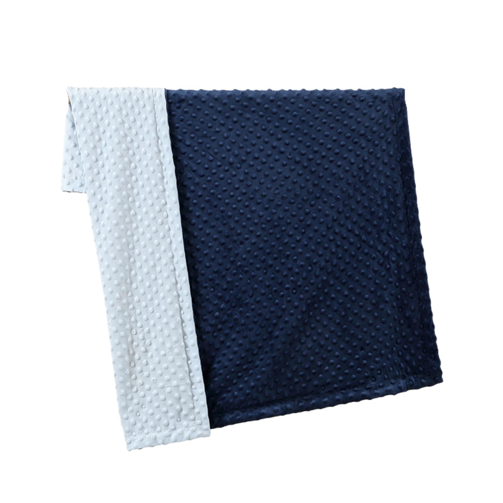 

Personalized Embroidered Solid Color Stroller Cotton Knitted Throw Blanket Cotton Nap Blanket One Size