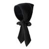 Women Hat Scarf Solid Color Soft Warm 2 In 1 Knit Scarf Hat Versatile