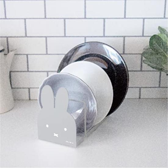 Okato Dish Dish Storage Plate Width 10 X Depth 9 X Height Stand, Rack, Stand, Holder, Miffy, Gray, 13.5cm