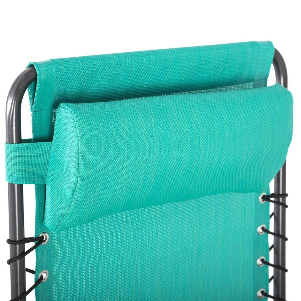 ADJUSTABLE DECK CHAIR Relax Turquoise Garden Folding WITH ARMRESTS