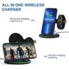 3 in 1 Wireless Charger for Fitbit Charge 6/5/Fitbit Luxe,Wireless Charging Station Compatible for iPhone 14/12 Pro Max/13/11/8, for Samsung Galaxy