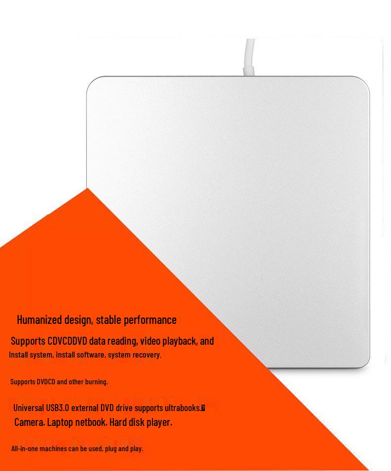 USB 2.0 External Slot-In DVD Burner for Notebooks