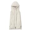 Autumn Winter Women's Solid Color Hooded Vest Loose Thickening Warm Women's Sleeveless Jacket