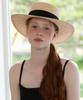 Tatiana Roxy Band Natural Raffia Boater Hat Ht8199