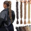 Fascia per Capelli Trecce Fatte a Mano Coda di Cavallo Elastico Trecce Intrecciate Parrucca per Donne