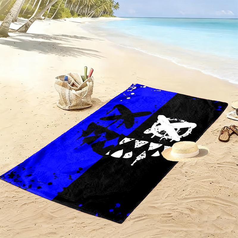 1pc Demon Beach Towel, Soft Beach Towel Suitable for Beach Swimming, Outdoor Camping and Traveling