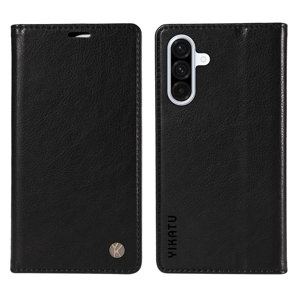 For Samsung Galaxy A56 5G Wallet Case YIKATU YK-006 Magnetic Closure Leather Phone Cover Litchi Texture