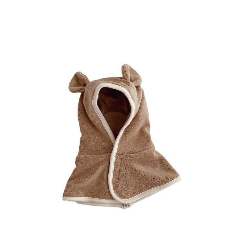 Babyhut Herbst und Winter süß warm Ohrenmütze Mütze Schal Mädchen Mütze Schal Jungen Einteiler Hut
