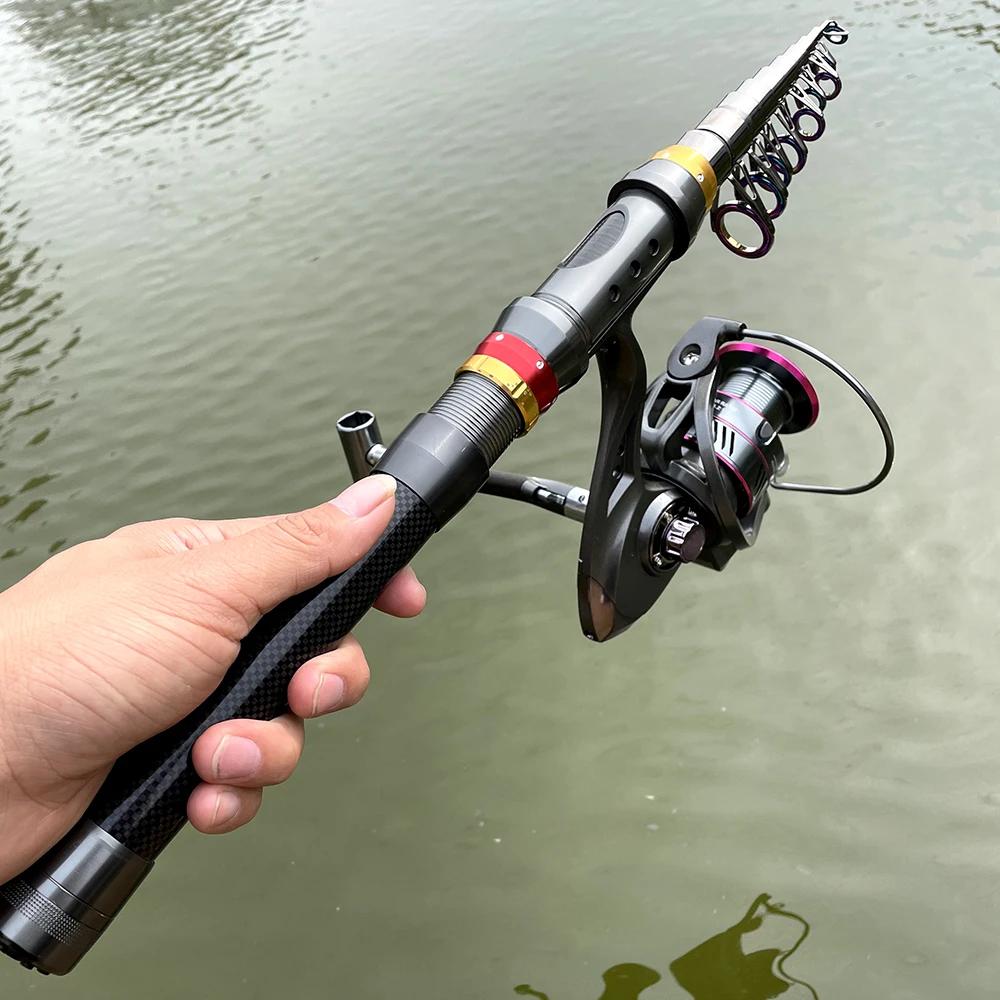 Set Canna da Pesca e Mulinello Canna da Pesca Telescopica Super Rigida 1,8-3,6m Mulinello da Spinning 1000 2000 3000 Canna da Pesca con Mulinello Pesca