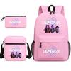 Kpop Dämonenjäger Kinderrucksack mit atmungsaktivem Oxford-Stoff für Schule und Freizeit