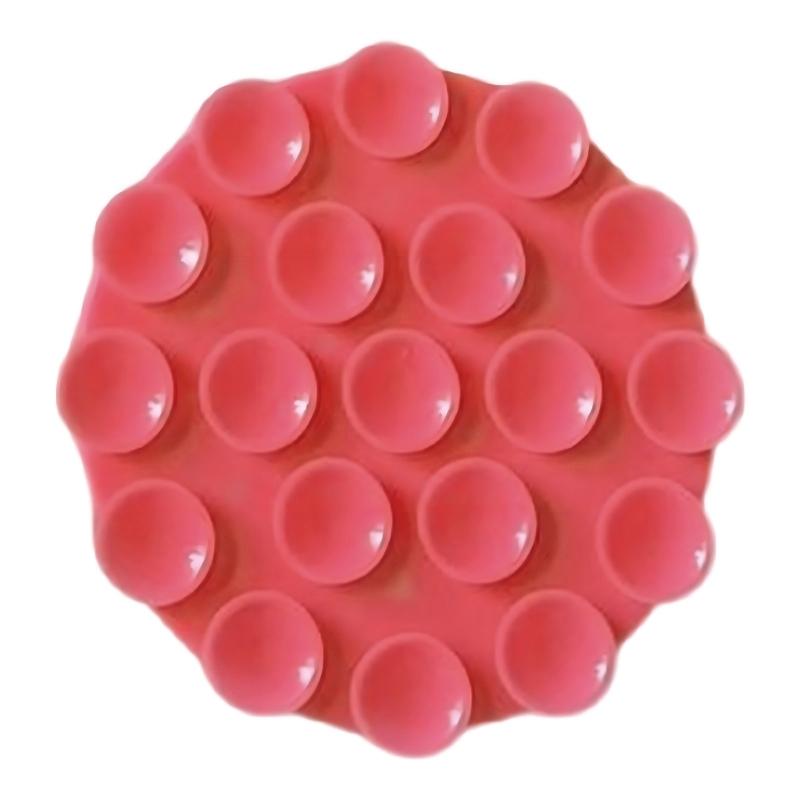 

Силіконовий чохол для телефону з клейким кріпленням, Підставка-присоска для телефону, Тримач для селфі та відеозйомки без рук рожевий червоний колір