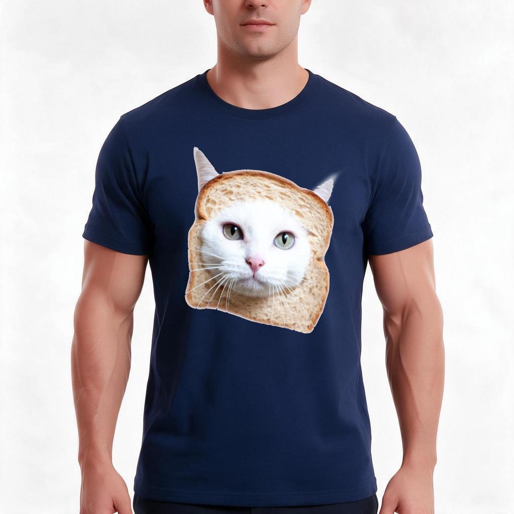 Bread Cat Tshirt Summer Casual Cotton Tee Oversized Streetwear Tops Vintage Graphic Print Loose Fit Short Sleeve