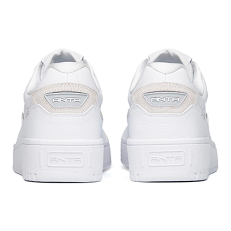 New Anta Life Collection Slip-Resistant Low-Top Skateboard Shoes Men's White Silver 912218066-2
