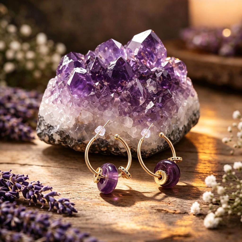 New design sense crystal natural stone pendant earrings earrings Seiko earrings femininity commuter accessories