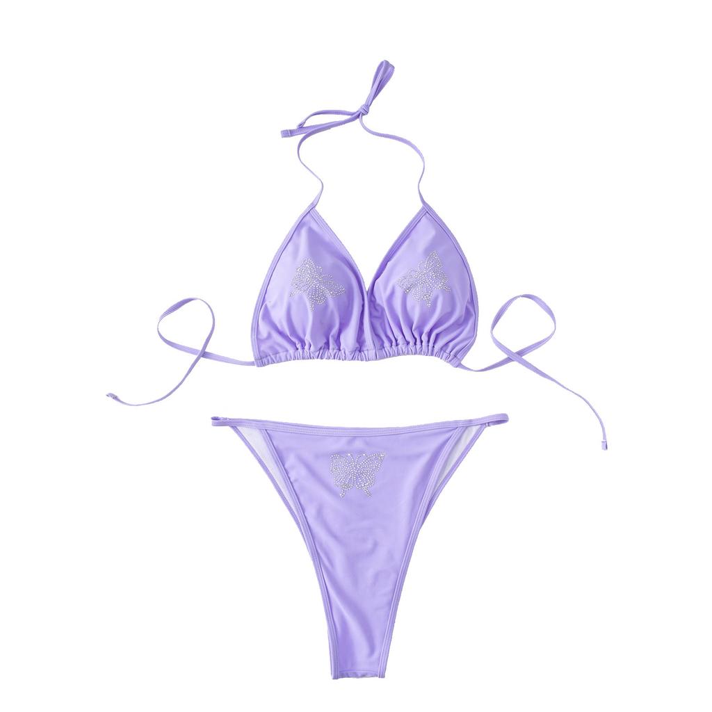 Fashion Women's Sexy Backless Temperament Beachwear Split Bikini Swimsuit