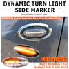 2pieces Dynamic LED Fender Side Marker Turn Signal Lights Amber For Nissan Qashqai Dualis Juke Micra March Micra Note X-Trail