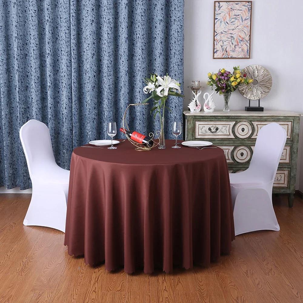 Round Tablecloth Circular Polyester Table Cover Polyester Navy Blue Table Cloth For Hotel Banquet Birthday Party Table Decor
