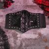 Lace Waist Strap Cover Metal Buckle Tie Rope Elastic Waist Black Theme Dark