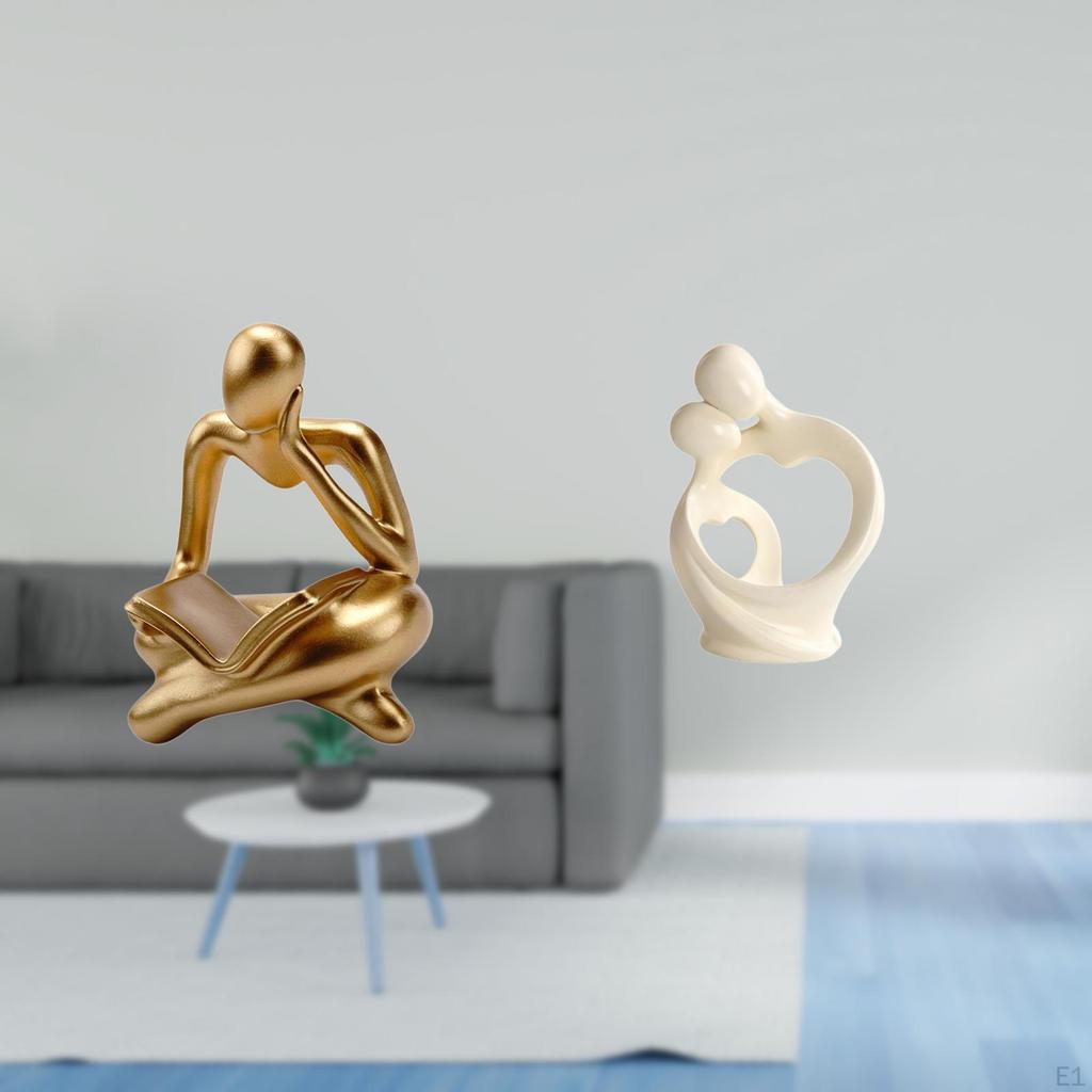 Abstract Thinker Figurine Ornament Statue Decoration for Tabletop Living Room Shelf Office Bookshelf