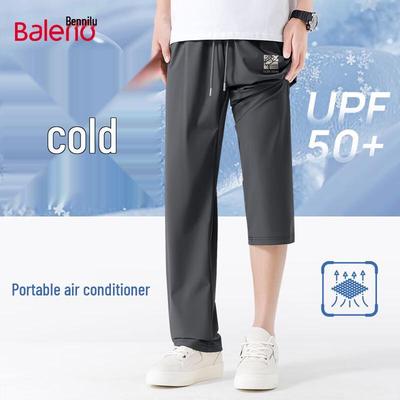 Baleno Men's UPF50+ Sun Protection Ice Silk Wide-Leg Pants
