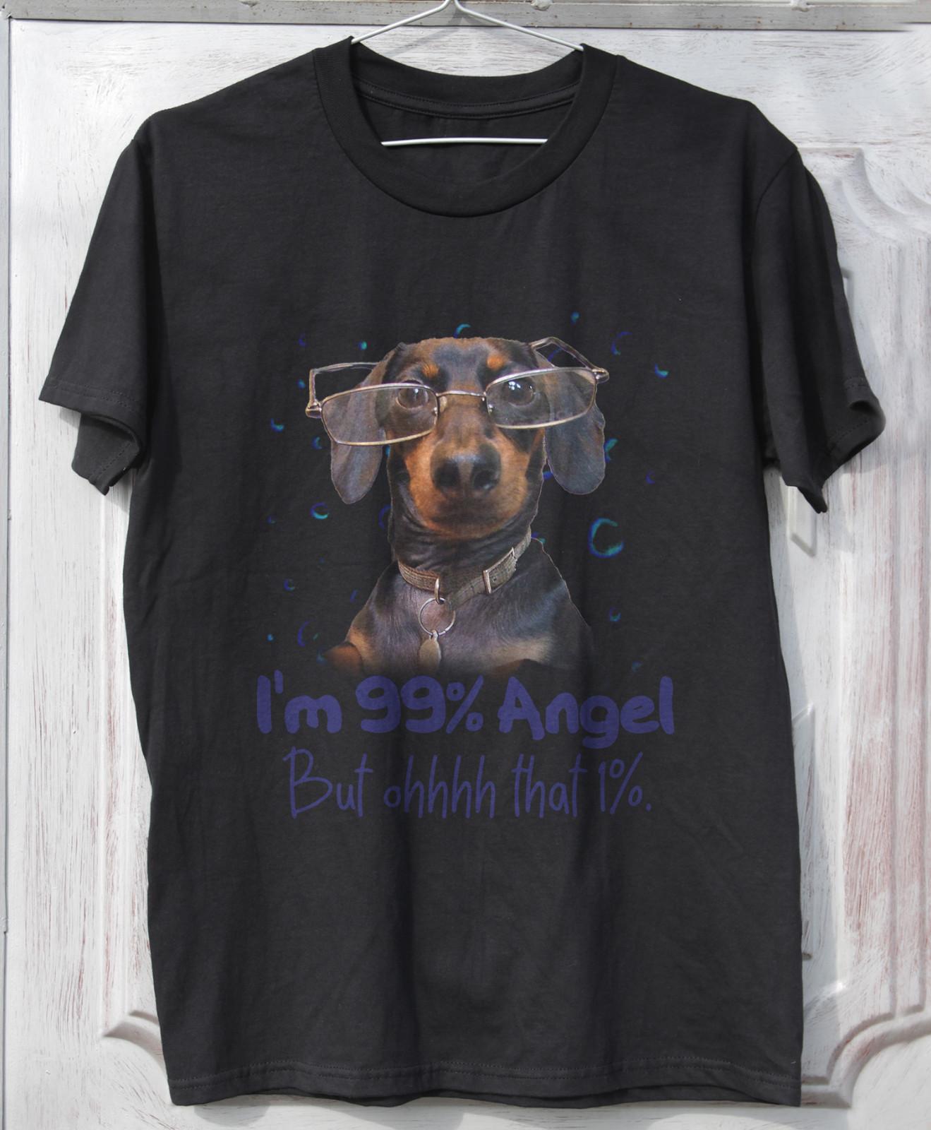 HOT! Dachshund 99 Angel That Black Heavy Cotton T-Shirt XXL